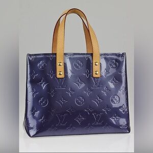 LOUIS VUITTON
Indigo Monogram Vernis Reade PM Tote Bag